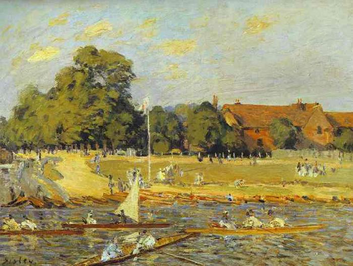 Alfred Sisley Regatta at Hampton Court, China oil painting art